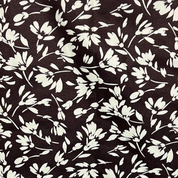 Lauren Ralph Lauren Skirt Women 4 Petite Brown White Floral Flower Pencil Preppy - Picture 5 of 6